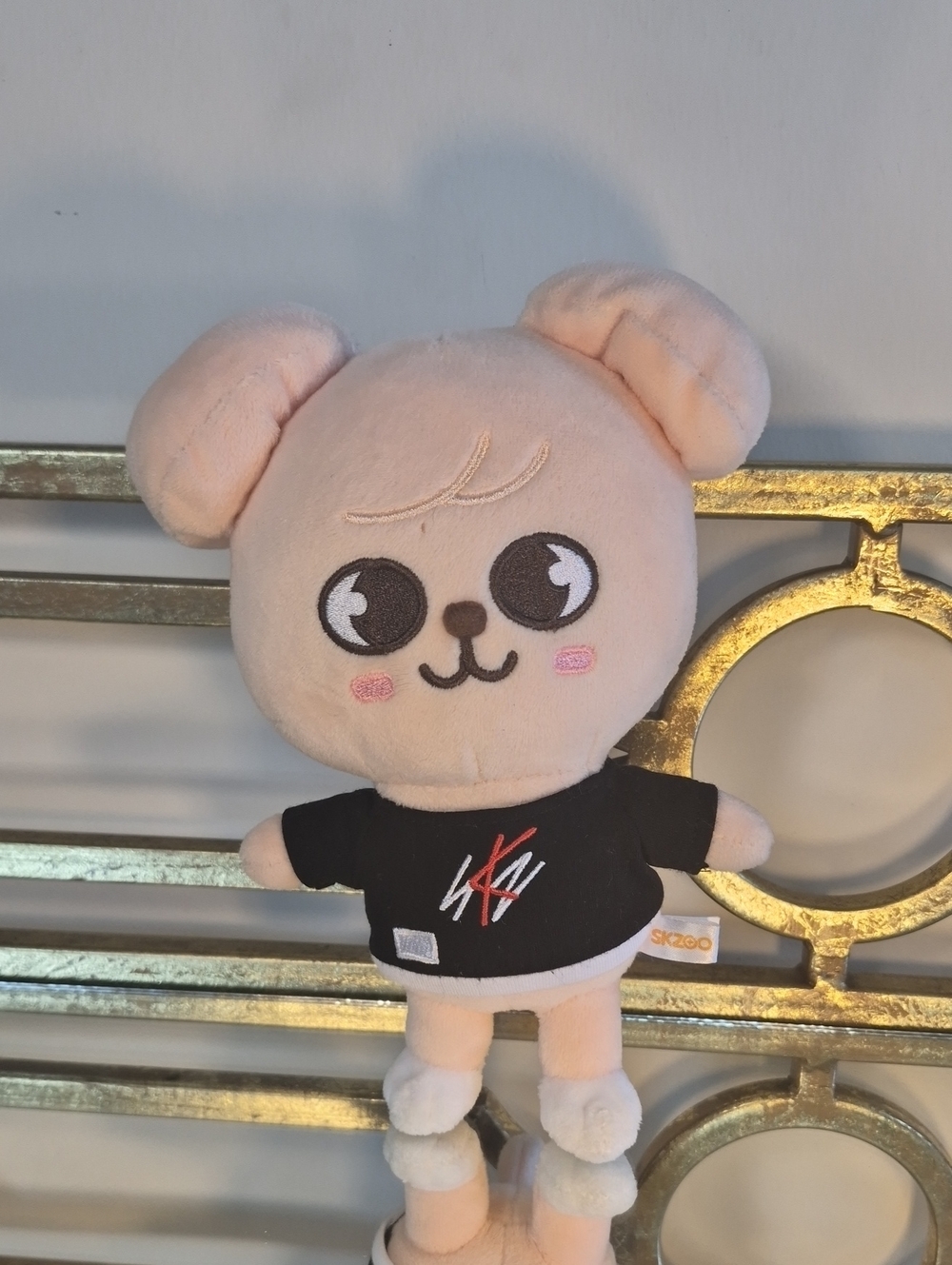 Stray Kids SKZOO PuppyM Plush toy mascots Seungmin Puppy, 9", Beige & Black.